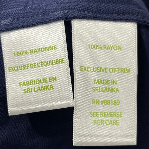 Lilly Pulitzer Sain Off the Shoulder Tassel Top Navy Blue Size Medium - Picture 7 of 7